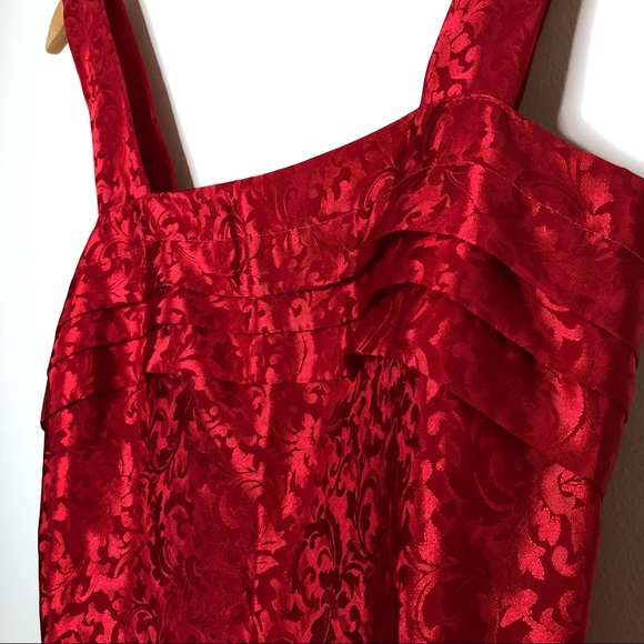 Vintage 70’s Lucie Ann Red Patterned Tank Top Made in U.S.A - Picture 4 of 6